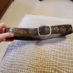 Genuine leather boho belt.